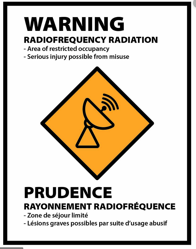 rf radiation warning signs